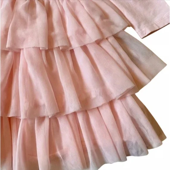Janie and Jack Blush Tiered Tulle Dress - Picture 5 of 6